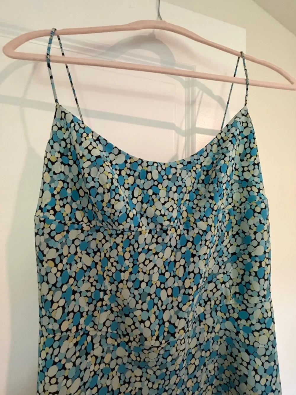Vintage Y2k Express Blue Floral Midi Slip Skirt - Picture 2 of 6
